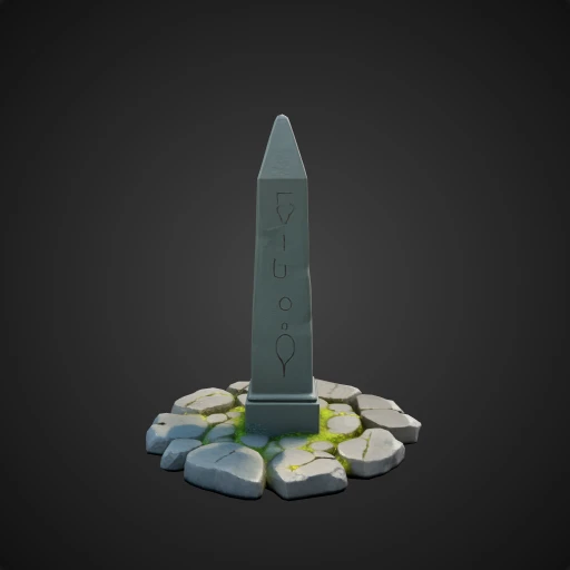 3D model preview of Ancient Rune Obelisk in Stone Circle