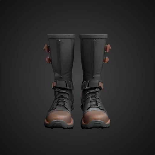 3D model preview of Titanium Greaves with Magnetic Studs