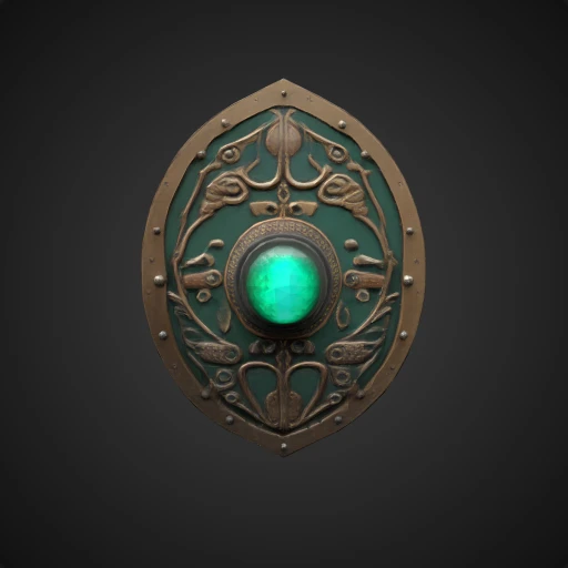 3D model preview of Mithril Shield with Emerald Center