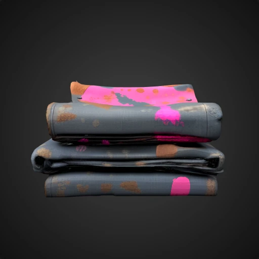 3D model preview of Graffiti-Sprayed Weathered Tarps