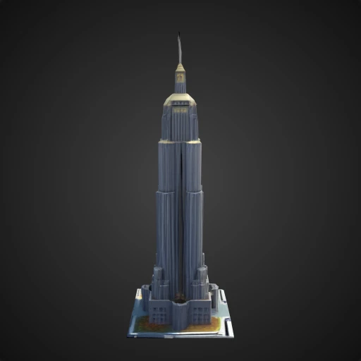 3D model preview of Ultra-Tall Art Deco Skyscraper