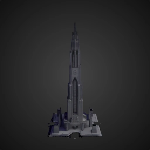 3D model preview of Gothic Ultra-Tall Skyscraper Design