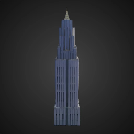 3D model preview of Gothic Revival Skyscraper Tower